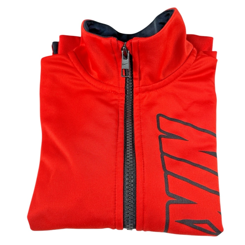 Nike Boy's Track Jacket with Iconic Logo - Red/Black, Full-Zip, Size 7/L - Picture 11 of 12